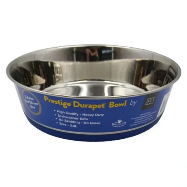 Zeez Durapet Premium Ss Pet Bowl 3.8Litre - Pet Home | The Perfect Pet Supplies Shopping Experience