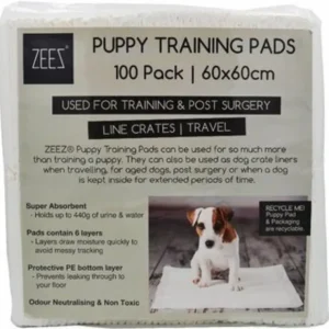 Zeez Puppy Training Pads 60X60Cm - 100Pk - Pet Home | The Perfect Pet Supplies Shopping Experience