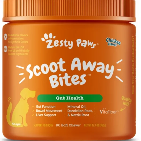 Zesty Paws Anal Gland Health Scoot Away Bites for Digestive &Immune Support Chicken Soft Chews for Dogs - Pet Home | The Perfect Pet Supplies Shopping Experience