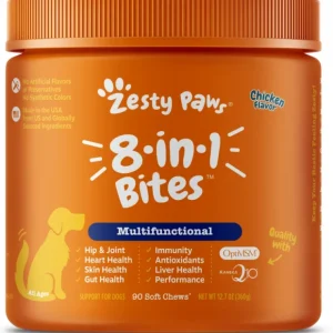 Zesty Paws 8-in 1 Multifunctional Bites Chicken 90ct - Pet Home | The Perfect Pet Supplies Shopping Experience