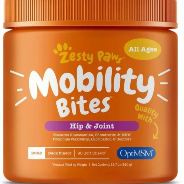 Zesty Paws Mobility Bites Duck Flavor Hip &Joint Support Soft Chews For Dogs - Pet Home | The Perfect Pet Supplies Shopping Experience
