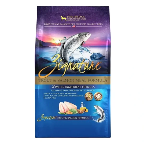 Zignature Limited Ingredient Trout & Salmon Meal Formula Dog Food 4 L - Pet Home | The Perfect Pet Supplies Shopping Experience