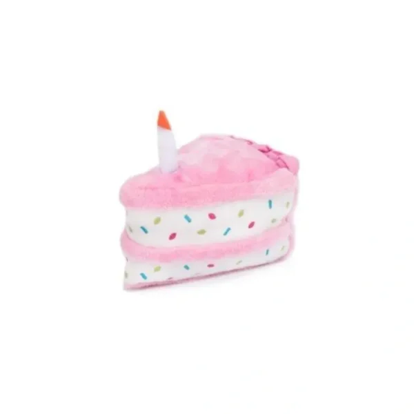 ZippyPaws NomNomz Plush Pink Birthday Cake Dog Toy - Pet Home | The Perfect Pet Supplies Shopping Experience
