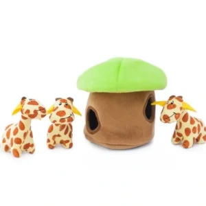 ZippyPaws Zippy Burrow Giraffe Lodge Puzzle Dog Toy - Pet Home | The Perfect Pet Supplies Shopping Experience