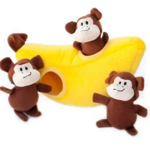 Zippypaws Zippy Burrow Monkey 'N Banana 25X12X10Cm - Pet Home | The Perfect Pet Supplies Shopping Experience