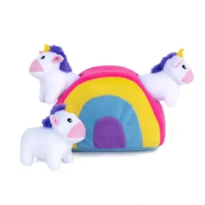ZippyPaws Zippy Burrow Unicorns Rainbow Puzzle Dog Toy (Puzzle Dog Toy) - Pet Home | The Perfect Pet Supplies Shopping Experience